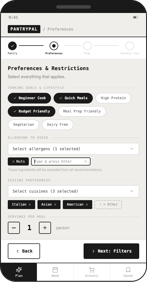 Preferences — V2 after changes