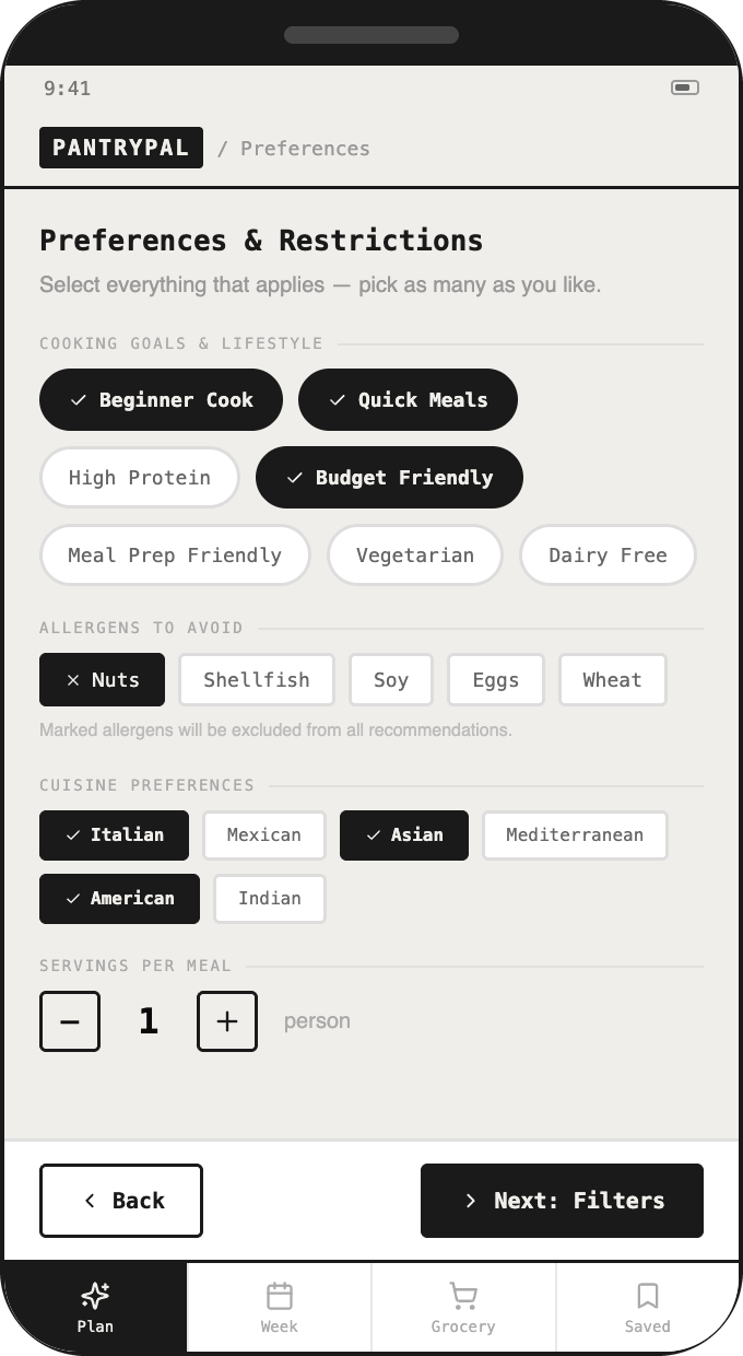 2. Preferences