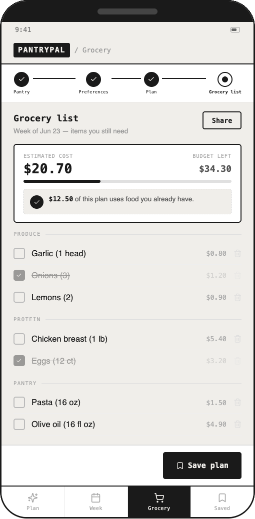 Savings label — V2 after changes